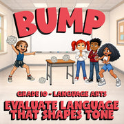 Evaluate Language That Shapes Tone BUMP ELA Game - No Prep Grade 10 Review