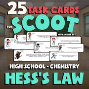 Hess’s Law SCOOT TASK CARDS Science Game - No Prep Chemistry Review Activity