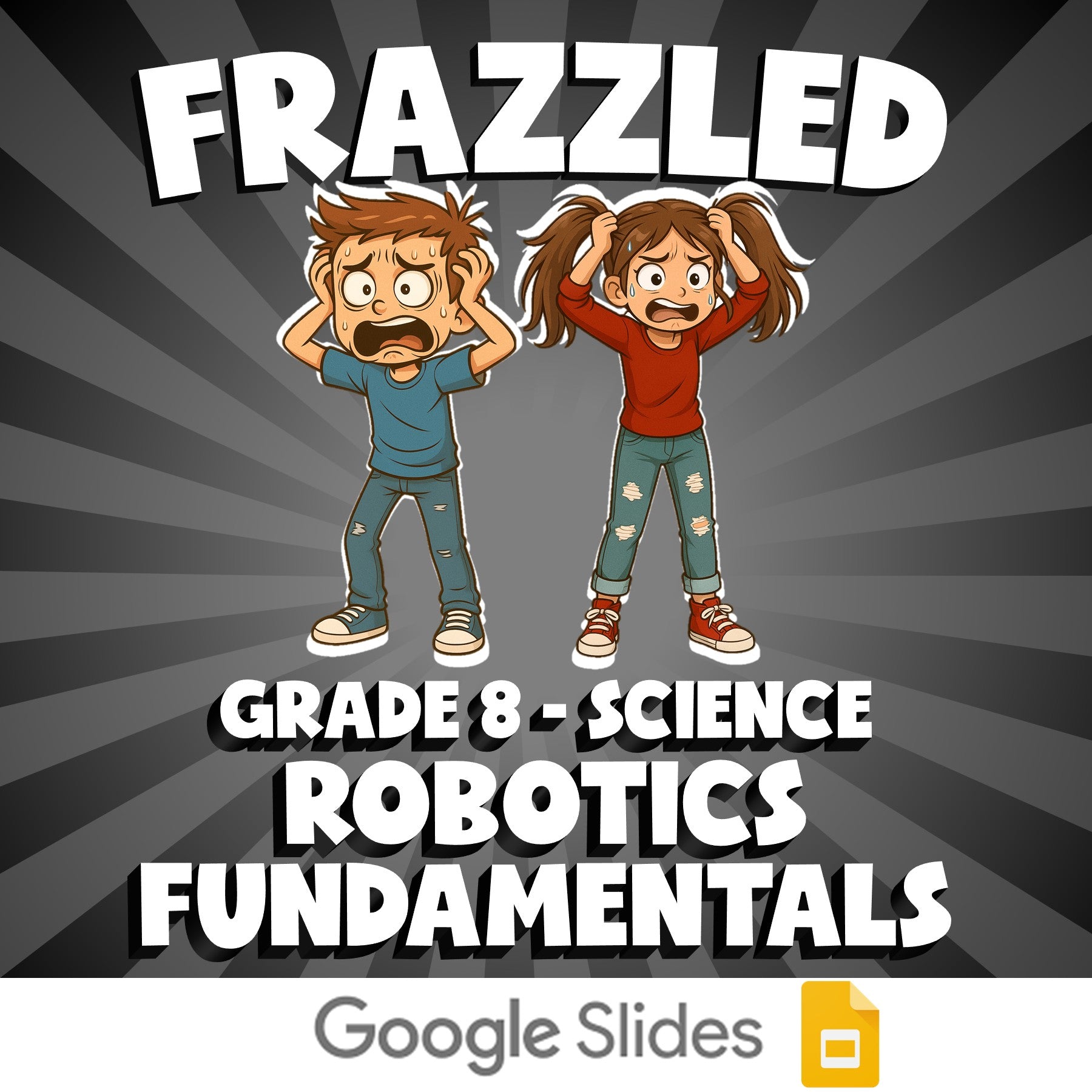 Robotics Fundamentals FRAZZLED Science Game - No Prep Grade 8 Review Activity