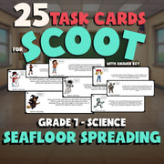 Seafloor Spreading SCOOT TASK CARDS Science Game - No Prep Grade 7 Review