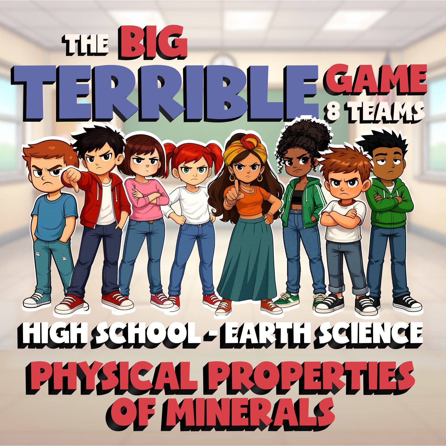 Physical Properties of Minerals BIG TERRIBLE GAME - No Prep Earth Science Review