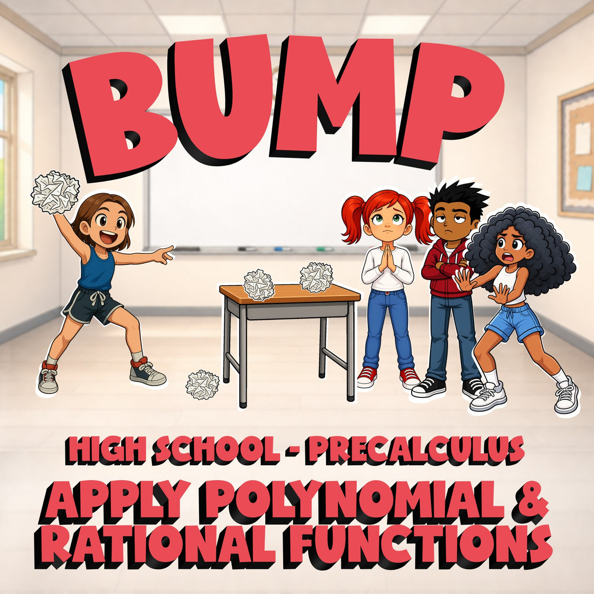 Apply Polynomial & Rational Functions BUMP Math Game - No Prep PreCalculus