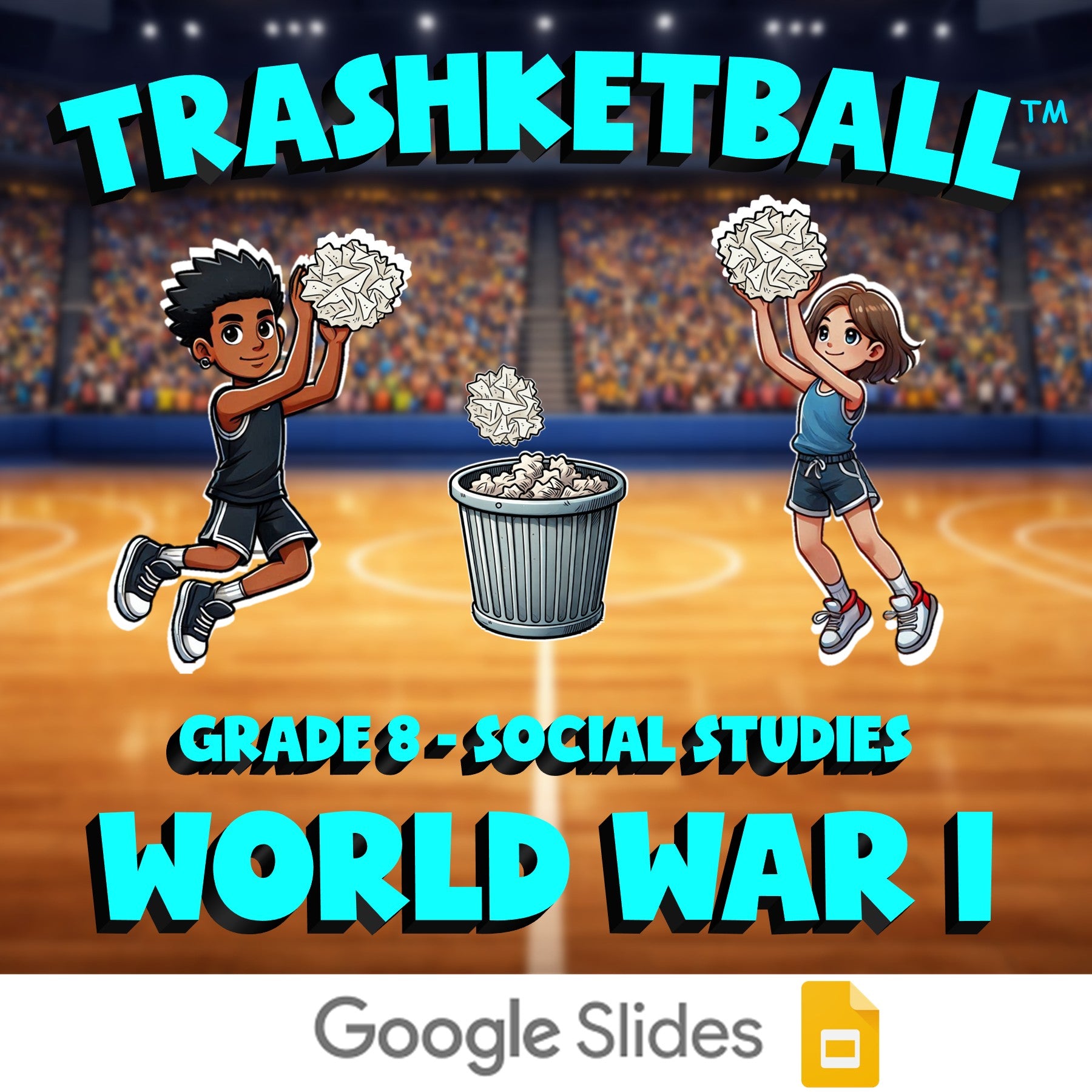 World War I TRASHKETBALL Socials Game - No Prep Grade 8 Review Activity