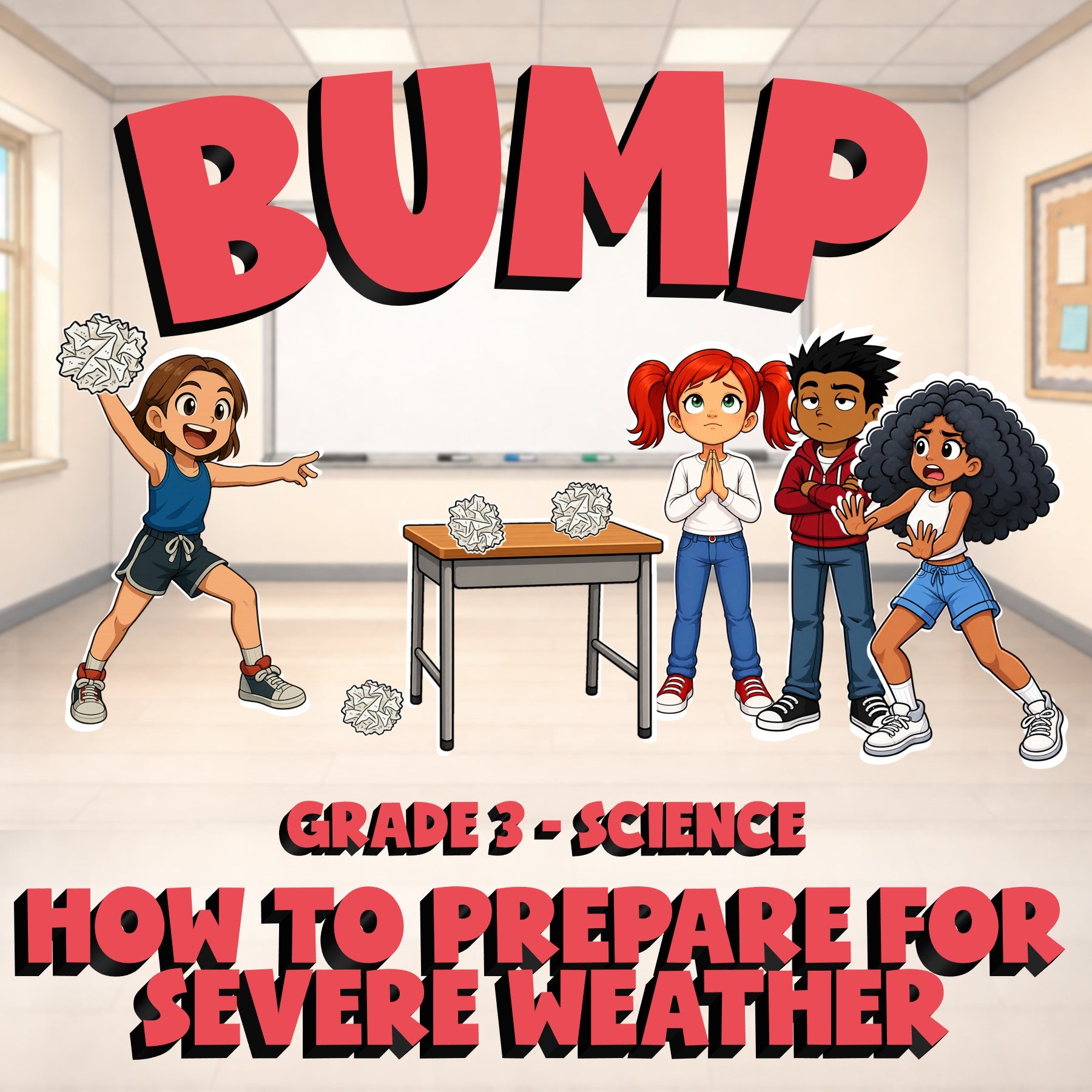 How to Prepare for Severe Weather BUMP Science Game - No Prep Grade 3 Review