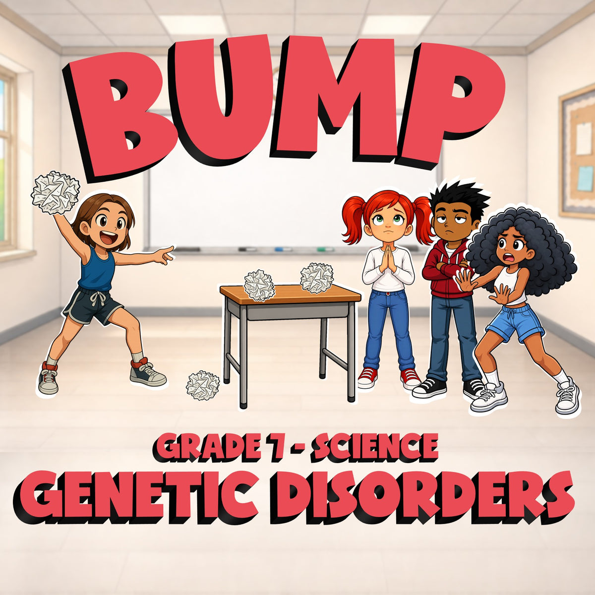 Genetic Disorders BUMP Science Game - No Prep Grade 7 Review Activity