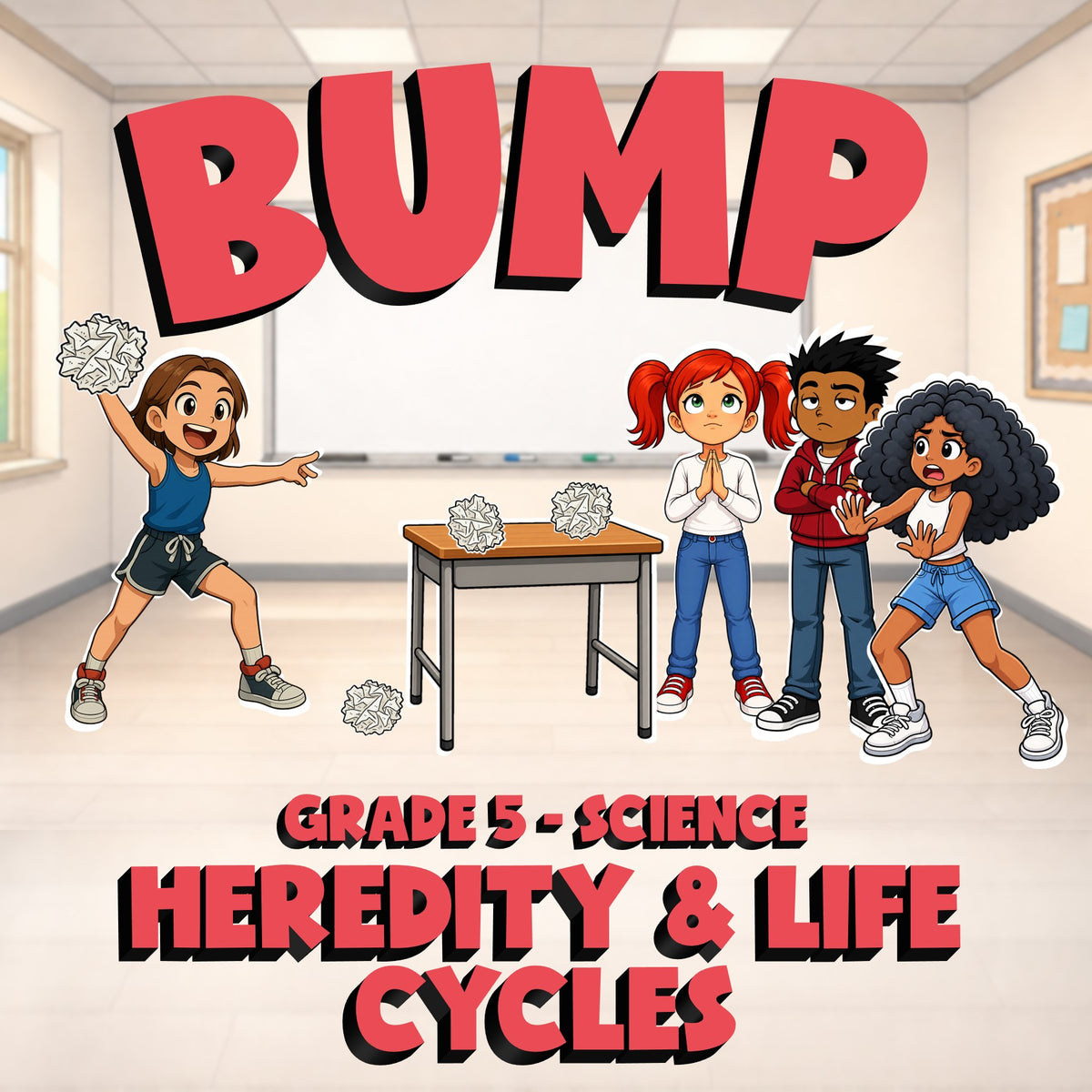 Heredity & Life Cycles BUMP Science Game - No Prep Grade 5 Review Activity