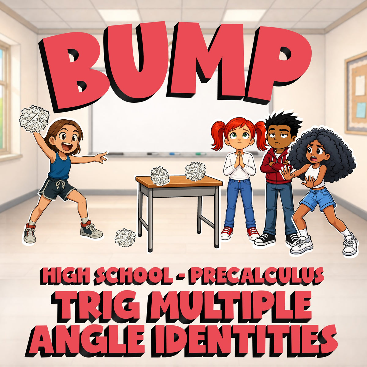 Trig Multiple Angle Identities BUMP Math Game - No Prep PreCalculus Review
