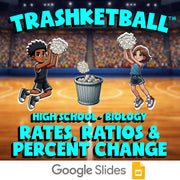 Rates, Ratios & Percent Change TRASHKETBALL Science Game - No Prep Biology