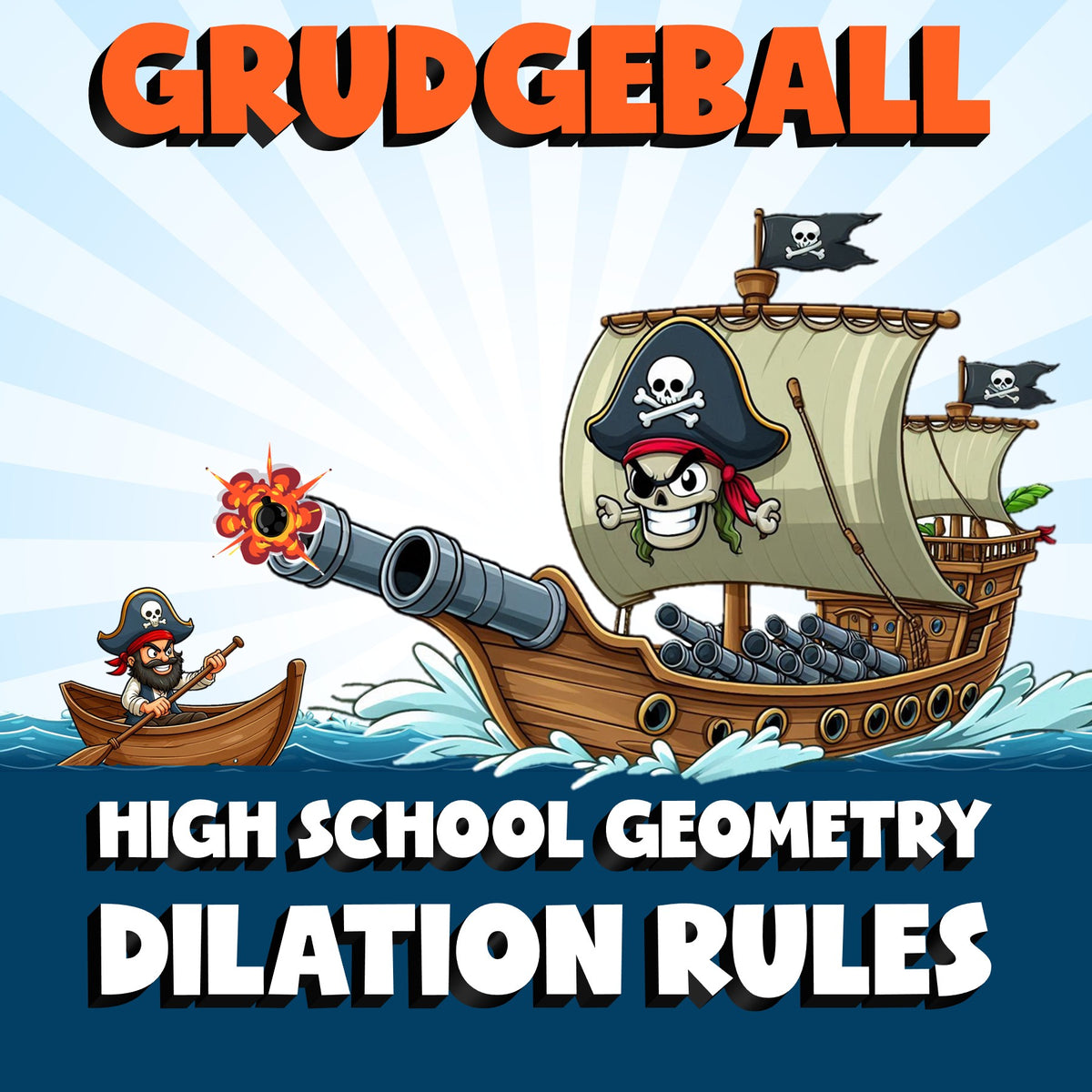 Dilation Rules GRUDGEBALL Math Game - No Prep Geometry Review Activity