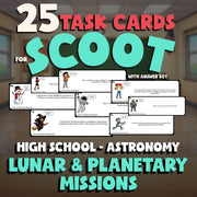 Lunar & Planetary Missions SCOOT TASK CARDS Science Game - No Prep Astronomy