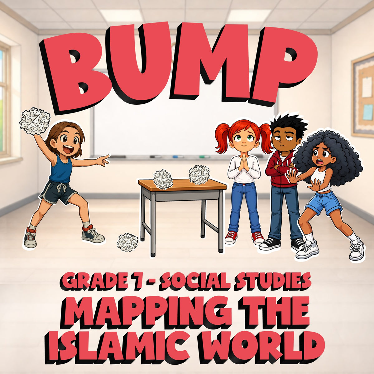 Mapping the Islamic World BUMP Socials Game - No Prep Grade 7 Review Activity