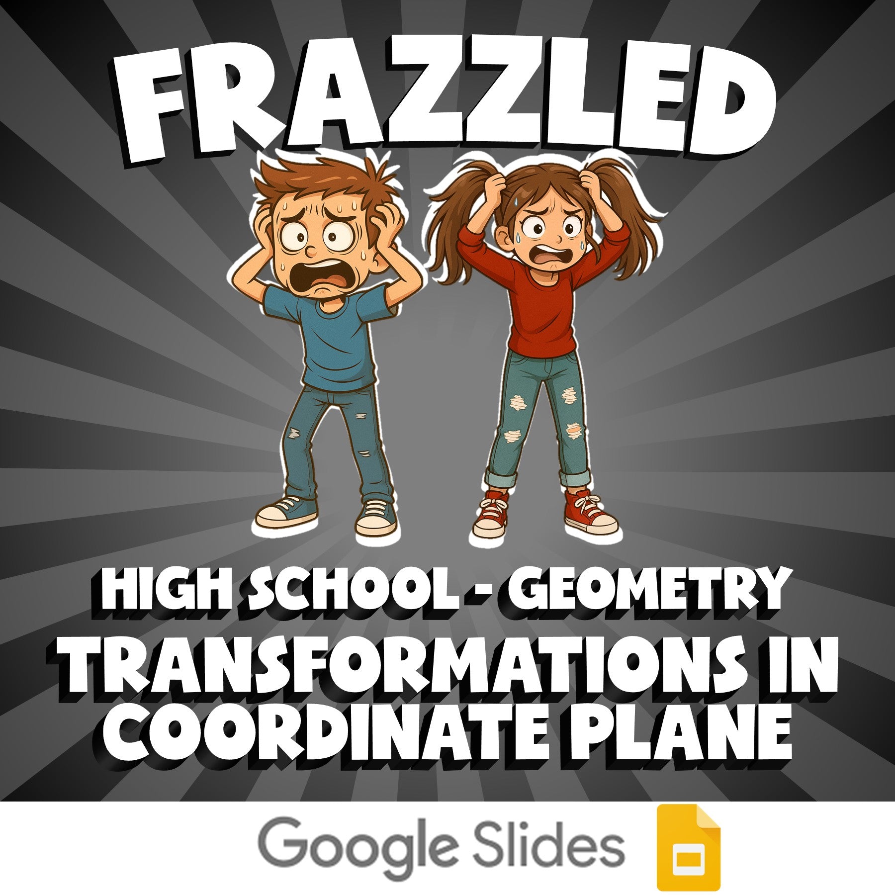 Transformations in Coordinate Plane FRAZZLED Math Game - No Prep Geometry Review