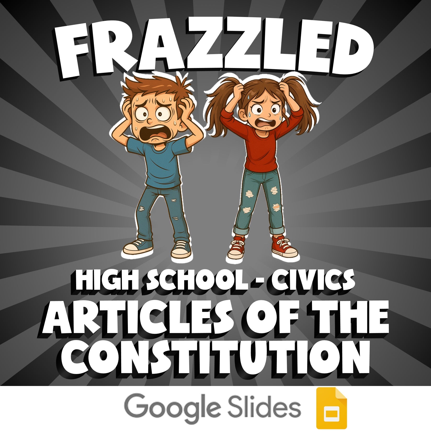 Articles of the Constitution FRAZZLED Civics Game - No Prep Review Activity
