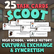 Cultural Exchange & Syncretism SCOOT TASK CARDS Game - No Prep World History