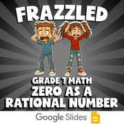 Zero as a Rational Number FRAZZLED Math Game - No Prep Grade 7 Review Activity