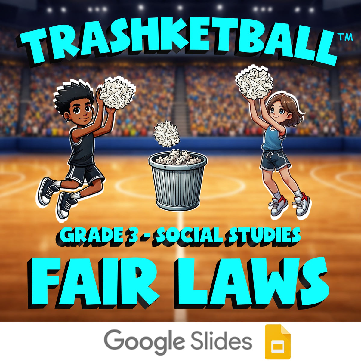 Fair Laws TRASHKETBALL Socials Game - No Prep Grade 3 Review Activity