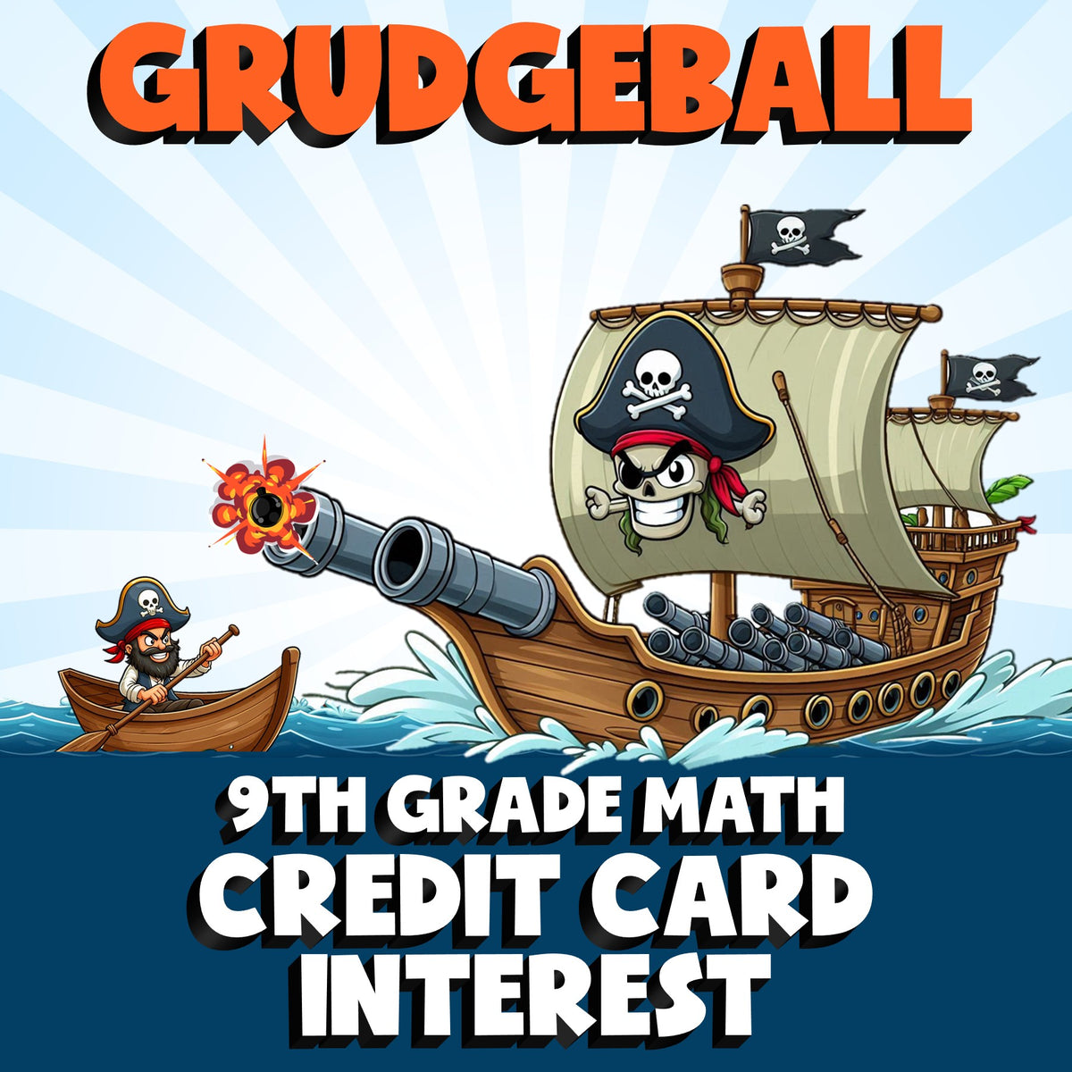 Credit Card Interest GRUDGEBALL Math Game - No Prep Grade 9 Review Activity