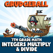Integers Multiply & Divide GRUDGEBALL Math Game - No Prep Grade 7 Review