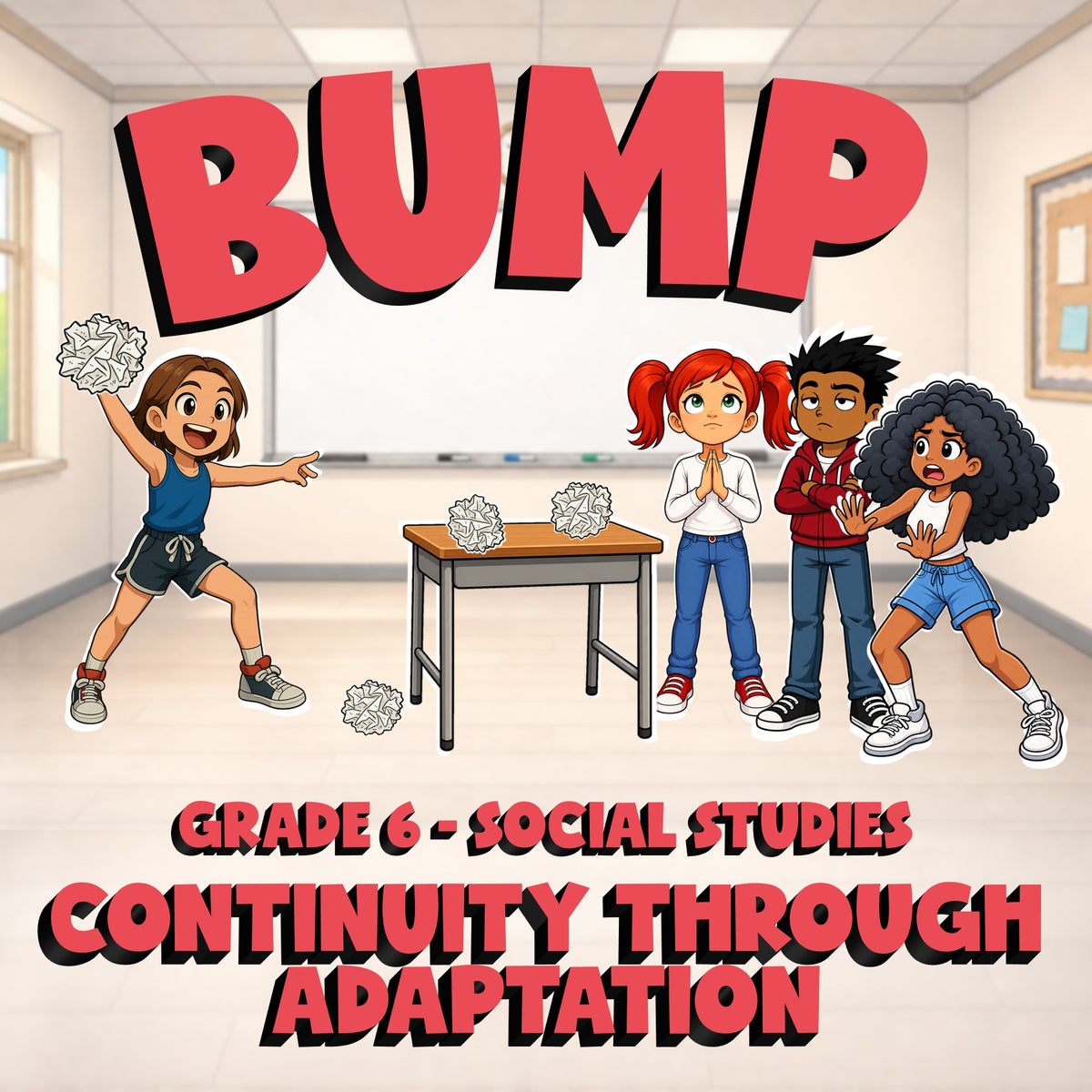Continuity Through Adaptation BUMP Socials Game - No Prep Grade 6 Review