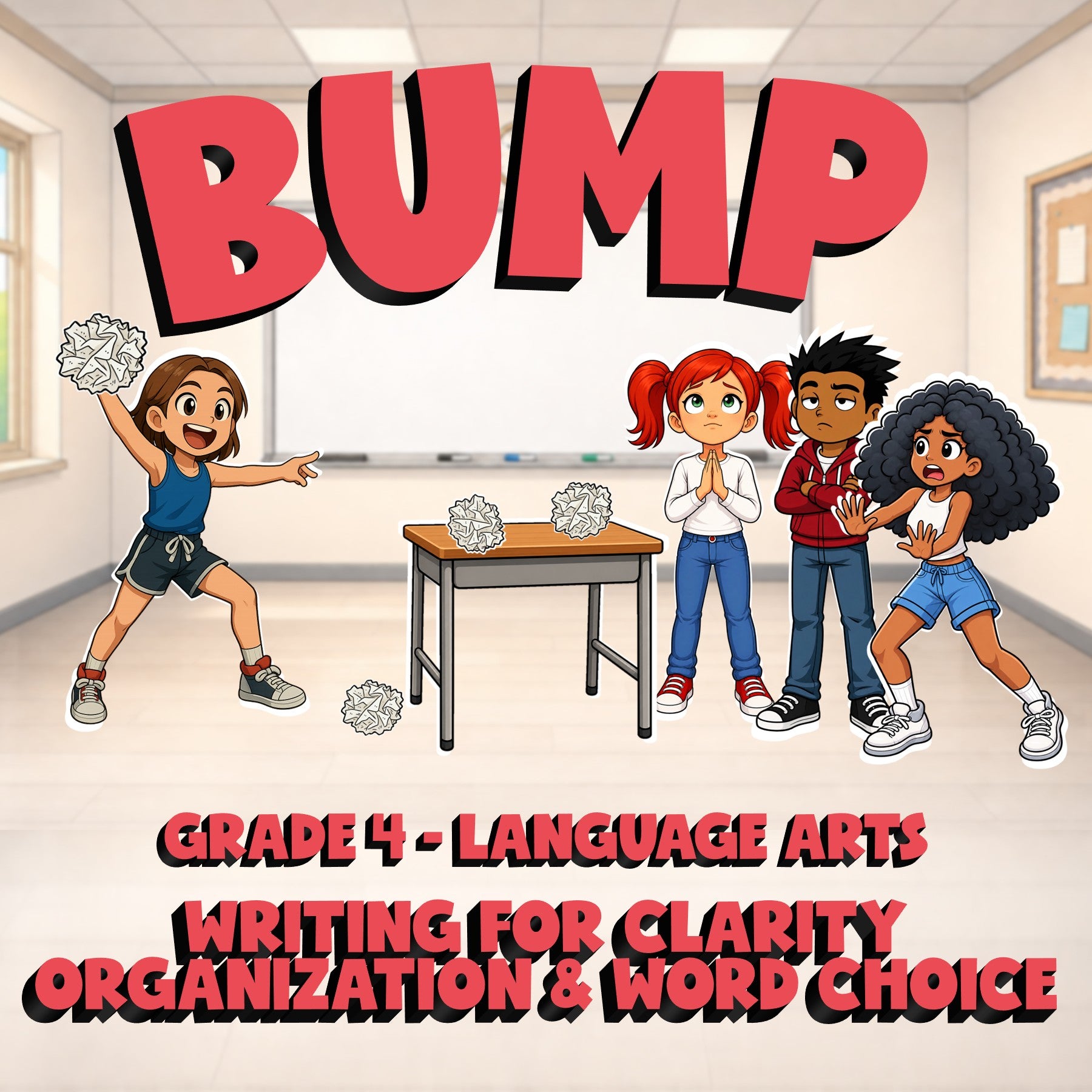 Writing for Clarity Organization & Word Choice BUMP ELA Game - No Prep Grade 4