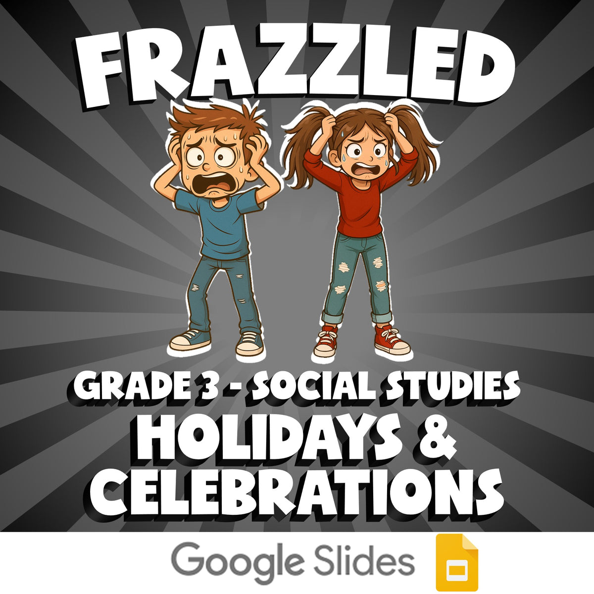 Holidays & Celebrations FRAZZLED Socials Game - No Prep Grade 3 Review Activity