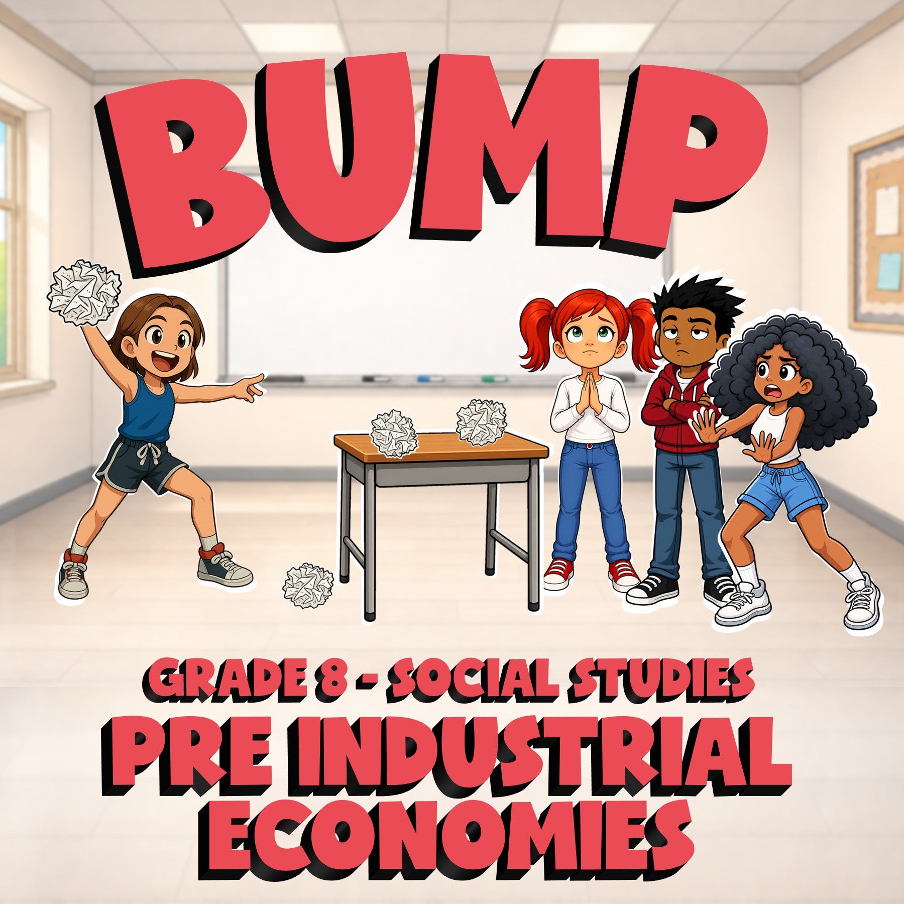 Pre Industrial Economies BUMP Socials Game - No Prep Grade 8 Review Activity