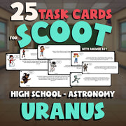 Uranus SCOOT TASK CARDS Science Game - No Prep Astronomy Review Activity