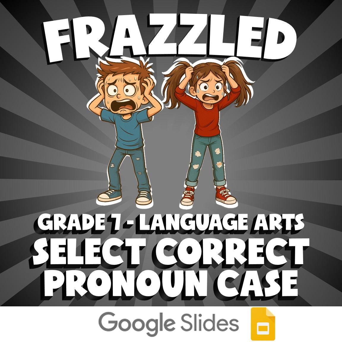 Select Correct Pronoun Case FRAZZLED ELA Game - No Prep Grade 7 Review Activity