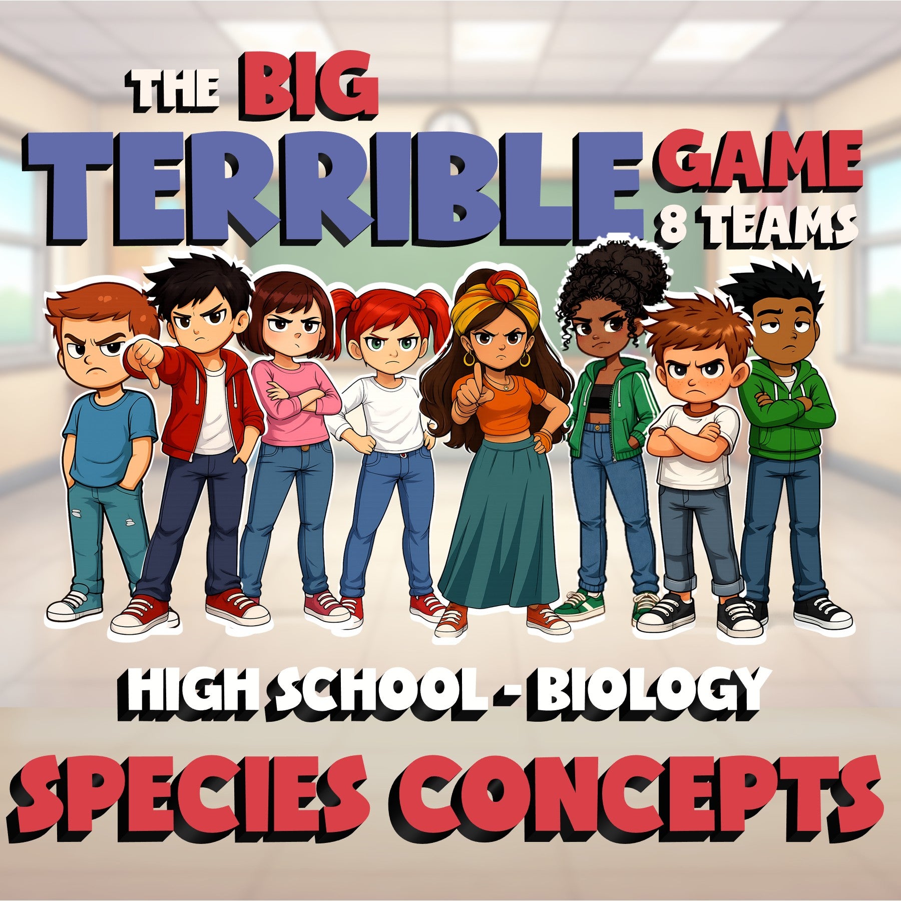 Species Concepts BIG TERRIBLE GAME - No Prep Biology Science Review Activity