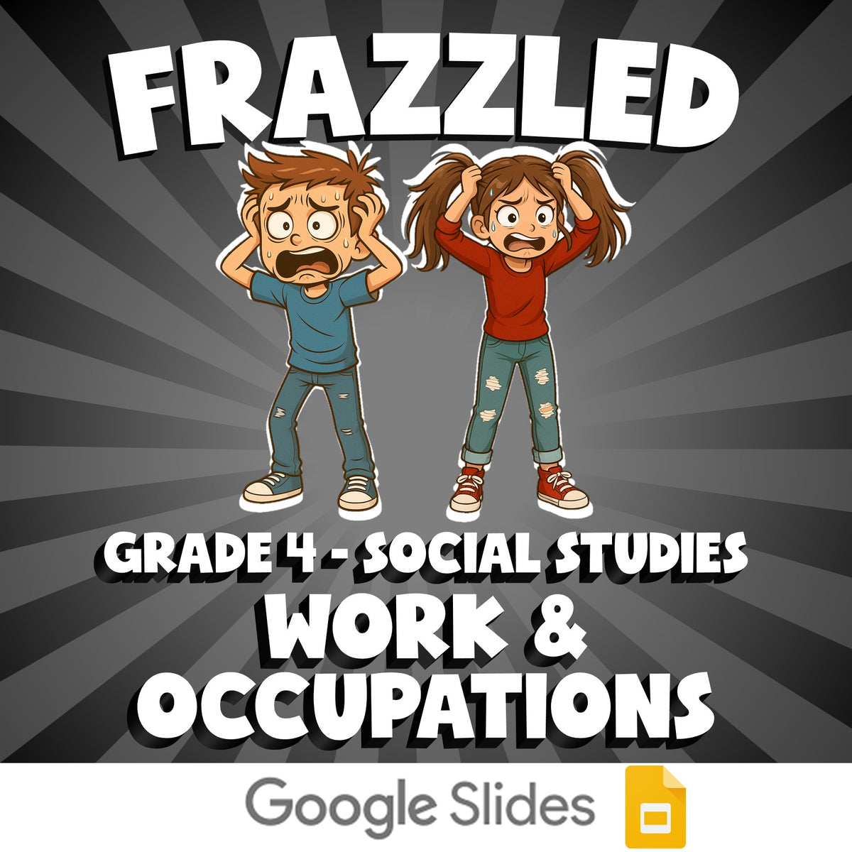 Work & Occupations FRAZZLED Socials Game - No Prep Grade 4 Review Activity
