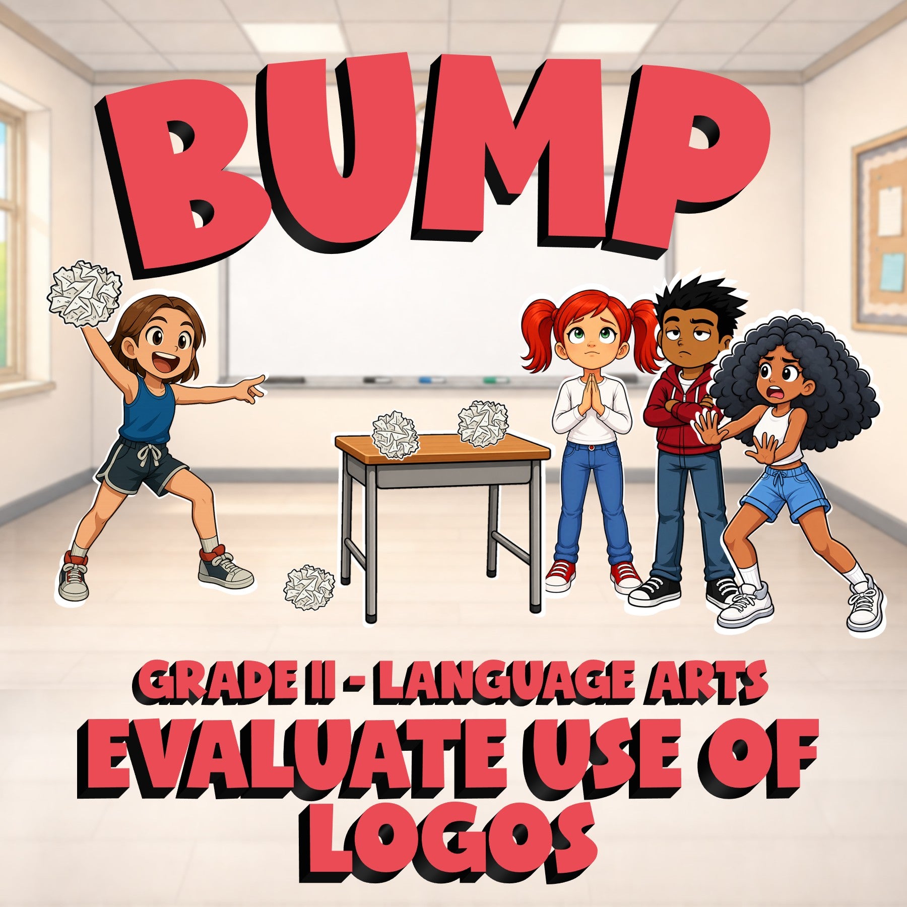 Evaluate Use of Logos BUMP ELA Game - No Prep Grade 11 Review Activity
