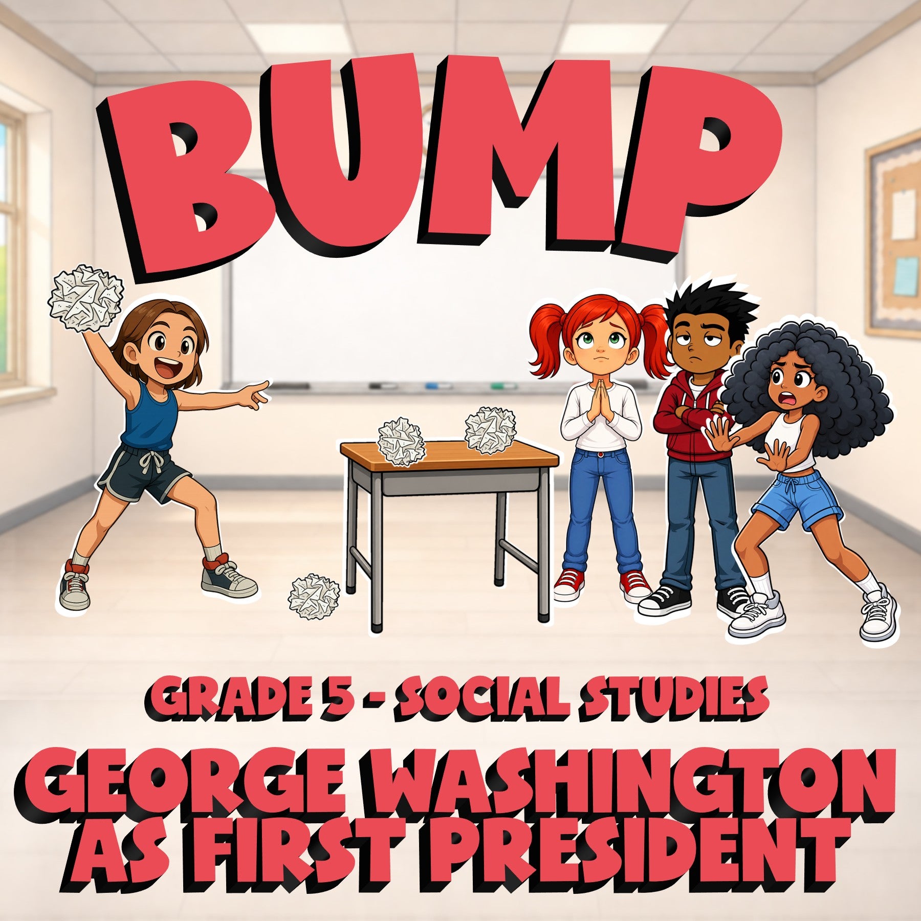 George Washington as First President BUMP Socials Game - No Prep Grade 5 Review