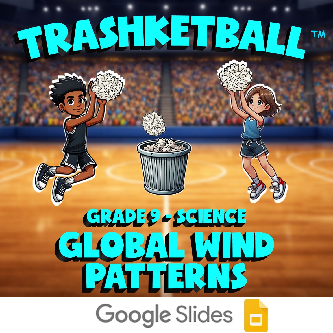 Global Wind Patterns TRASHKETBALL Science Game - No Prep Grade 9 Review Activity