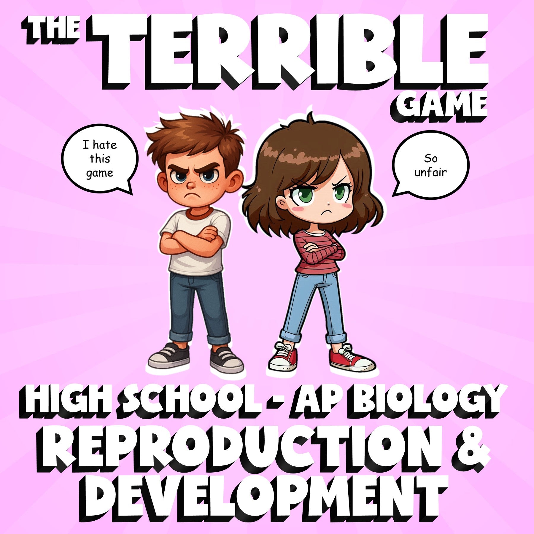 Reproduction & Development THE TERRIBLE GAME - No Prep AP Biology Science Review