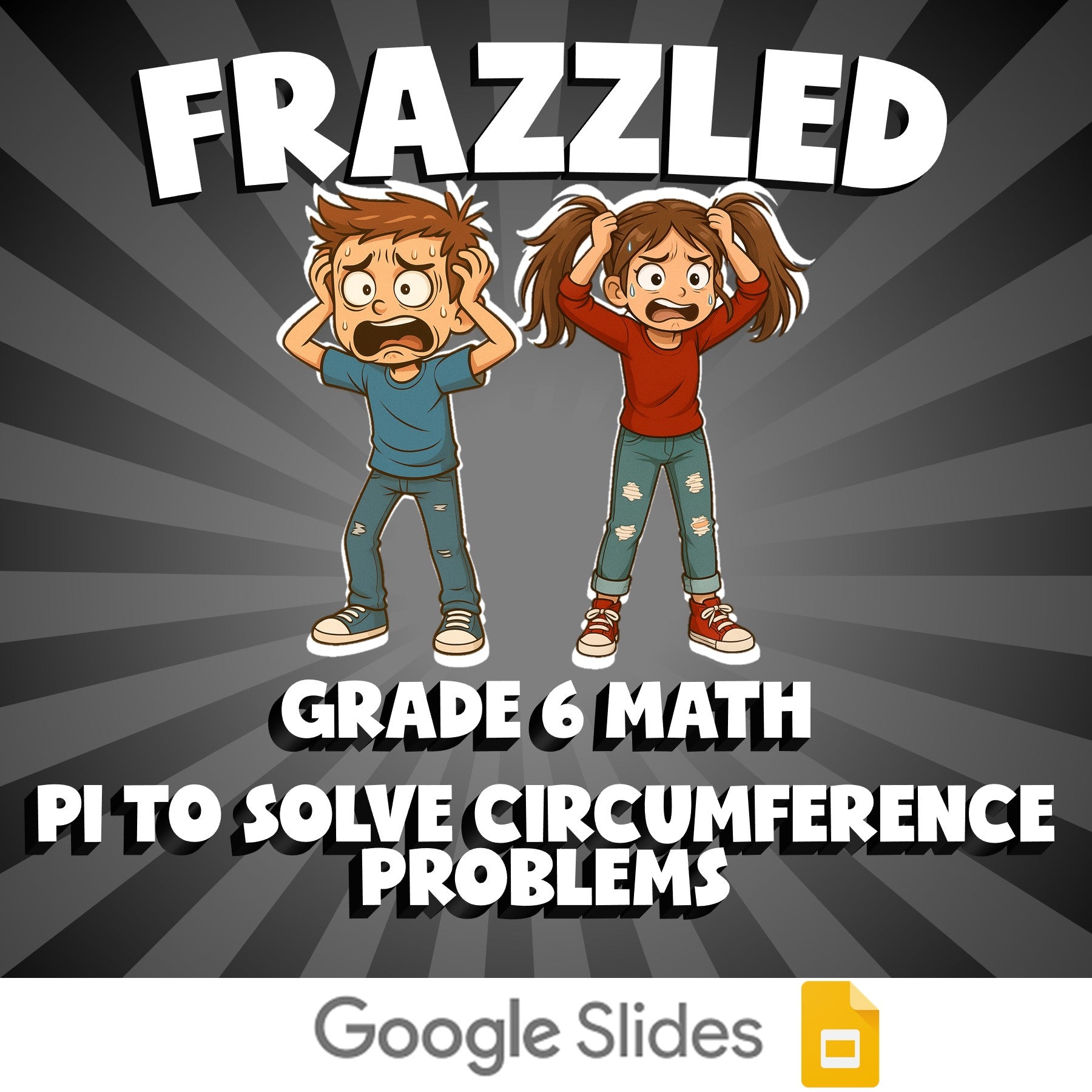 Pi to Solve Circumference Problems FRAZZLED Math Game - No Prep Grade 6 Review