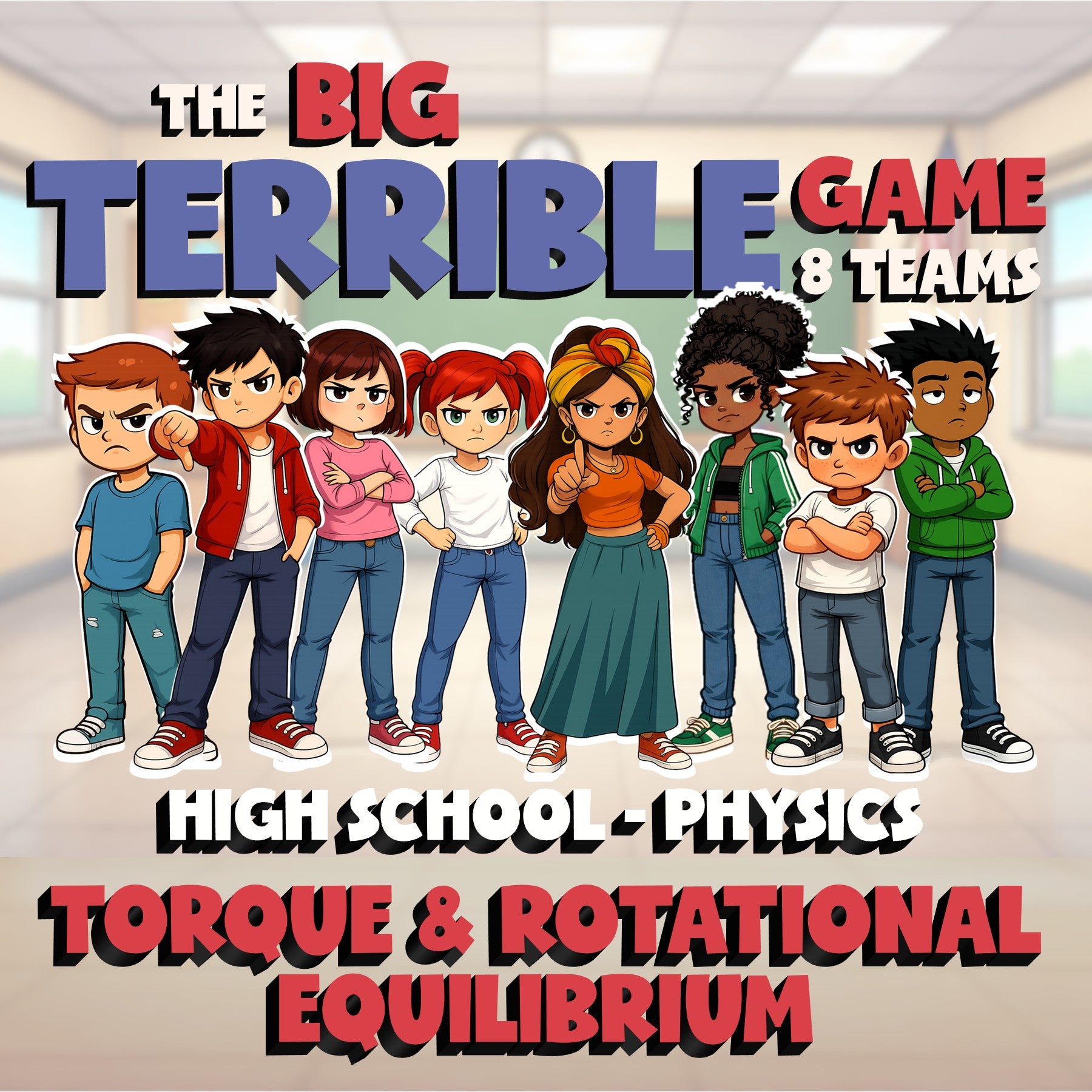 Torque & Rotational Equilibrium BIG TERRIBLE GAME - Physics Science Review