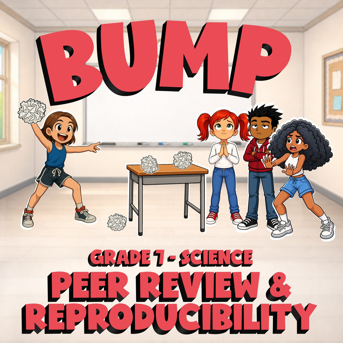 Peer Review & Reproducibility BUMP Science Game - No Prep Grade 7 Review