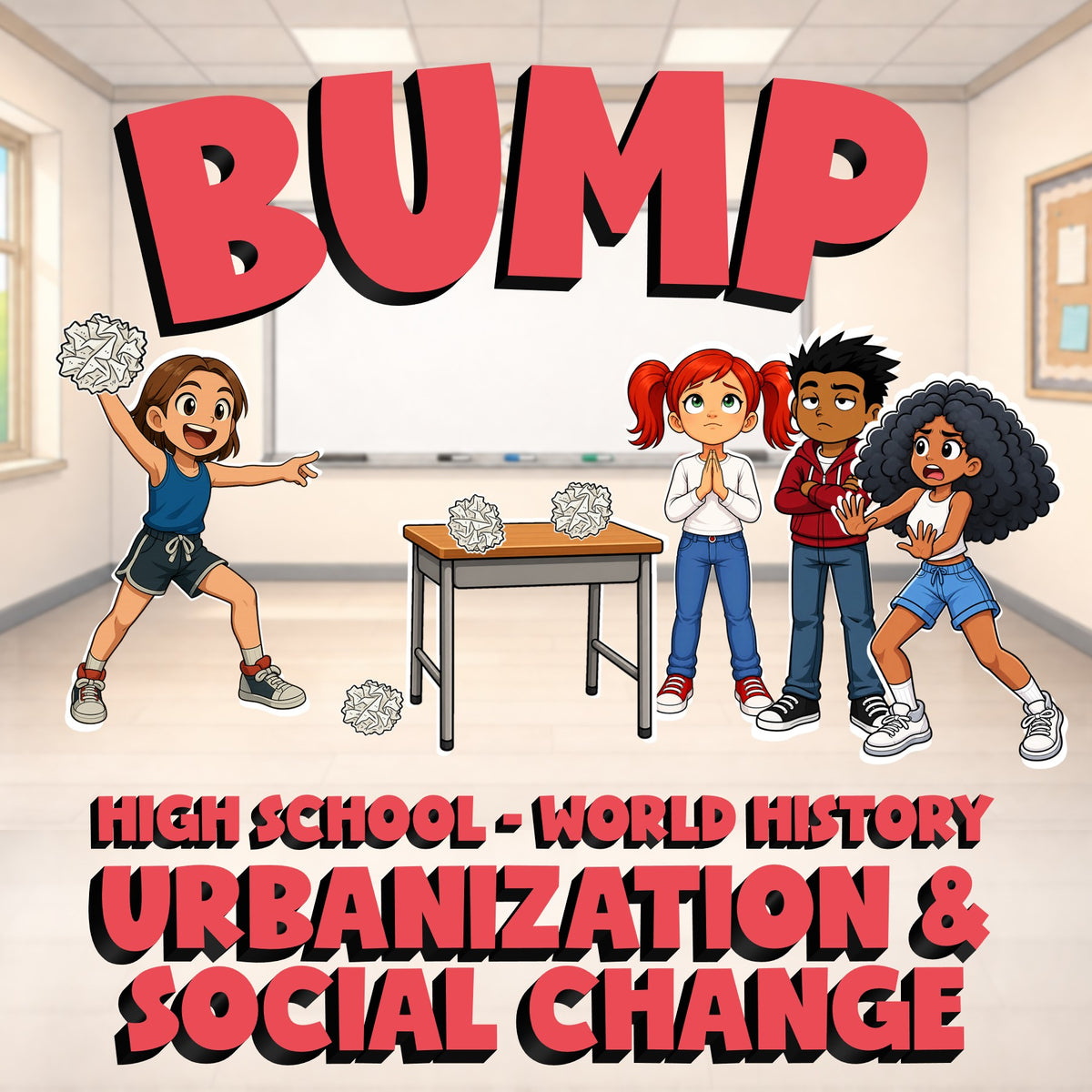 Urbanization & Social Change BUMP Game - No Prep World History Review Activity