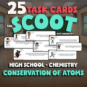 Conservation of Atoms SCOOT TASK CARDS Science Game - No Prep Chemistry Review