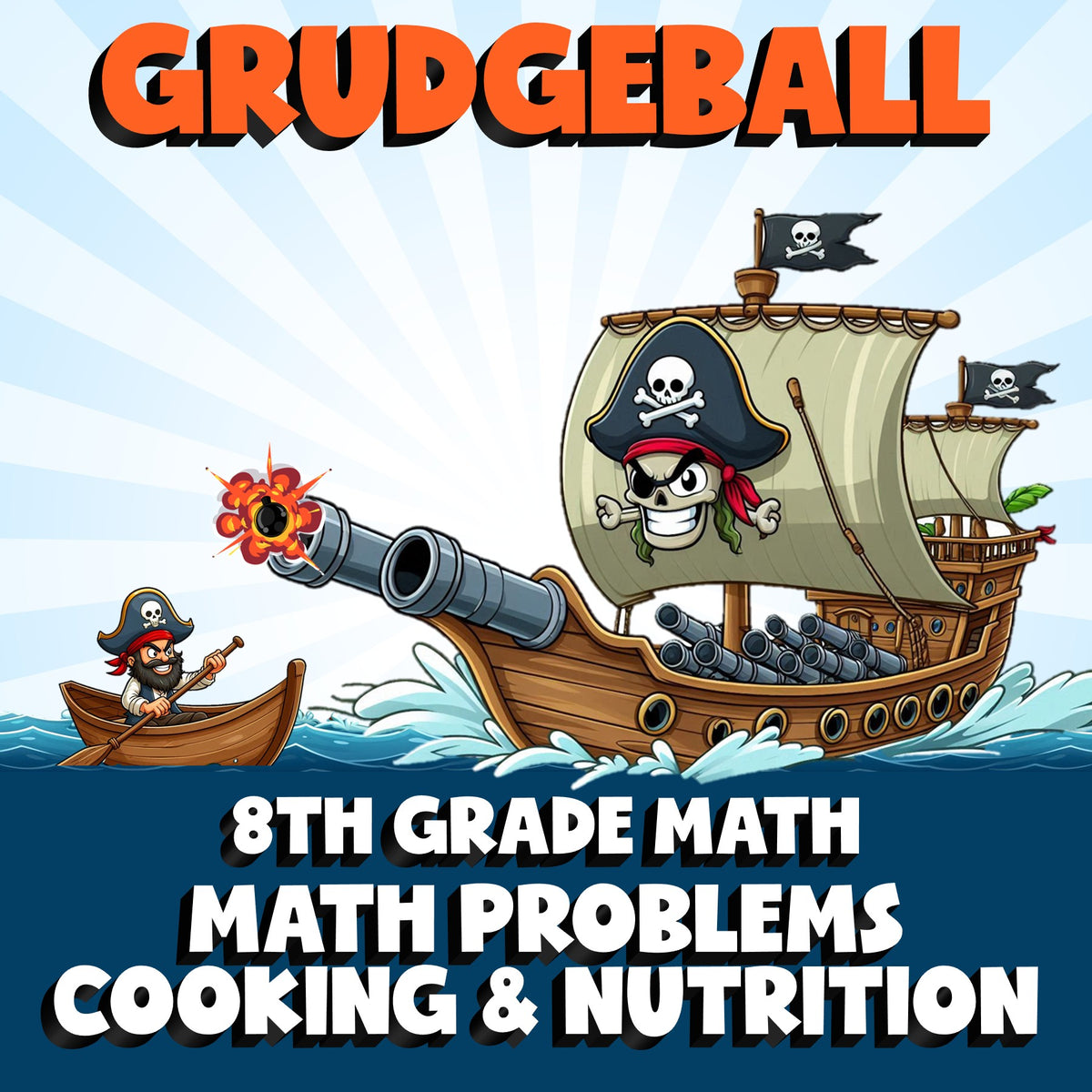 Math Problems Cooking & Nutrition GRUDGEBALL Math Game - No Prep Grade 8 Review