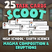 Magma Composition & Eruptions SCOOT TASK CARDS Game - No Prep Earth Science
