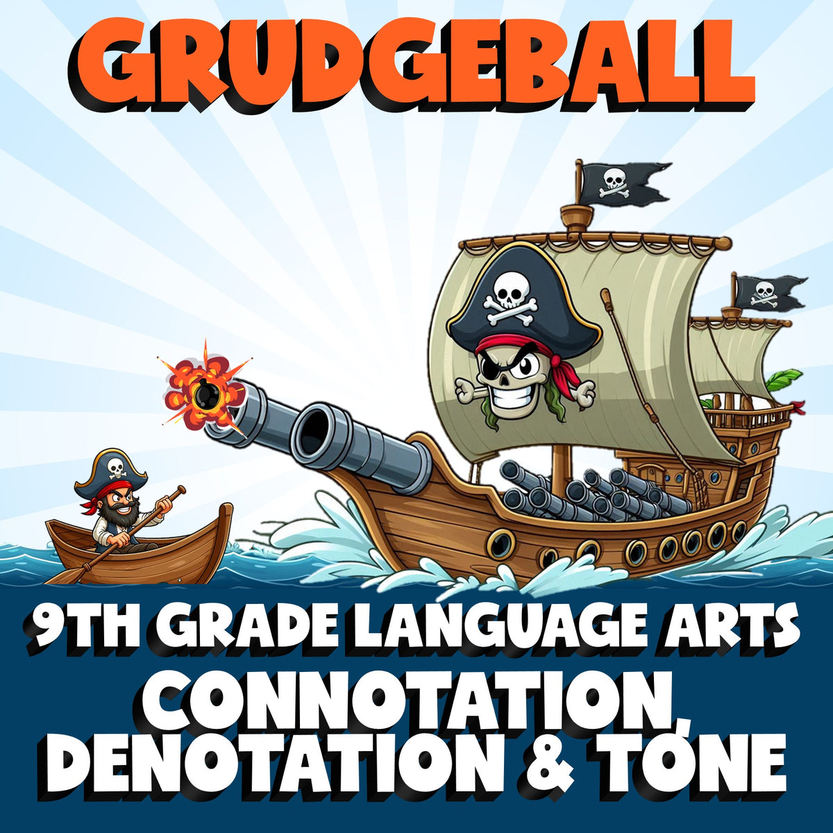 Connotation, Denotation & Tone GRUDGEBALL ELA Game - No Prep Grade 9 Review