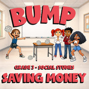 Saving Money BUMP Socials Game - No Prep Grade 3 Review Activity