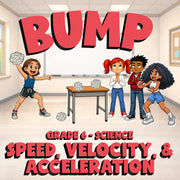 Speed, Velocity, & Acceleration BUMP Science Game - No Prep Grade 6 Review