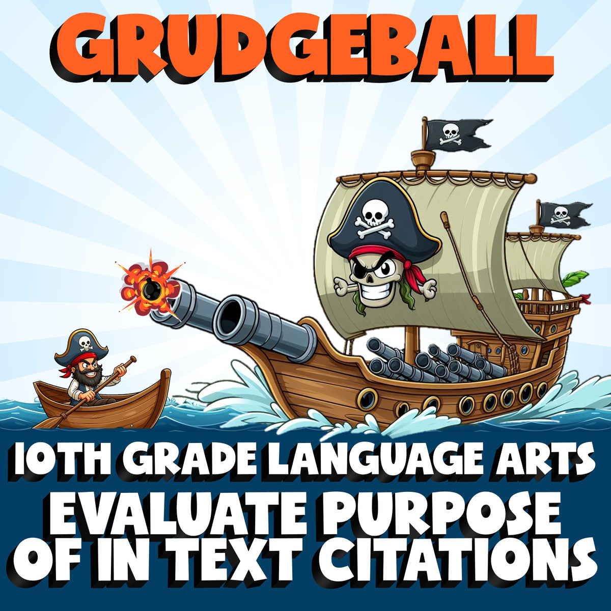 Evaluate Purpose of In Text Citations GRUDGEBALL ELA Game - No Prep Grade 10