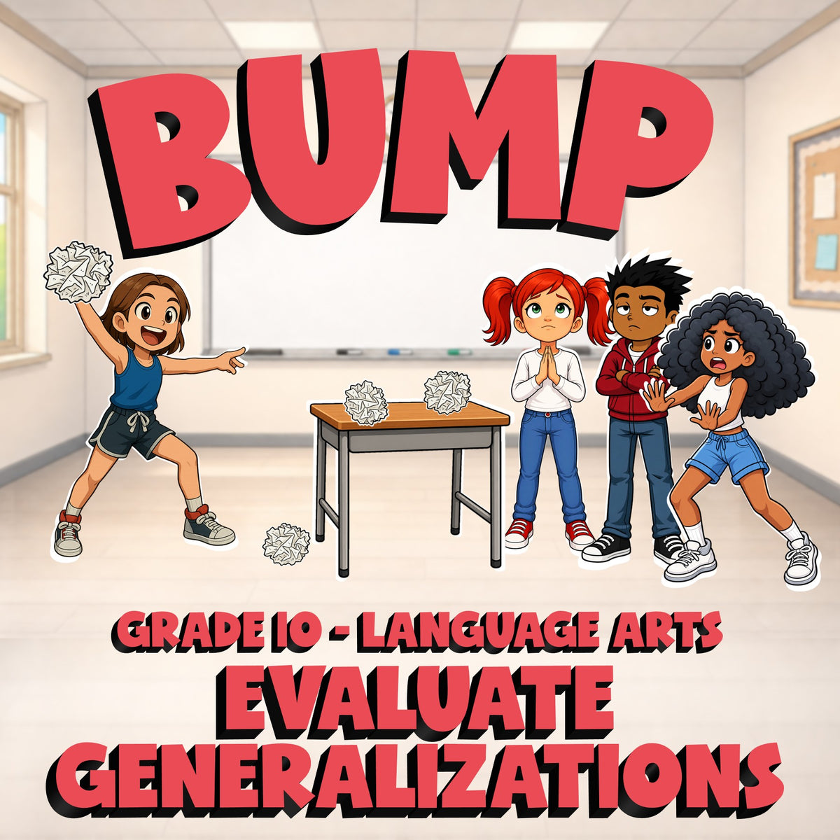 Evaluate Generalizations BUMP ELA Game - No Prep Grade 10 Review Activity