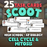 Cell Cycle & Mitosis SCOOT TASK CARDS Science Game - No Prep AP Biology Review