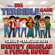 Identify Singular & Plural Nouns BIG TERRIBLE GAME - No Prep Grade 3 ELA Review