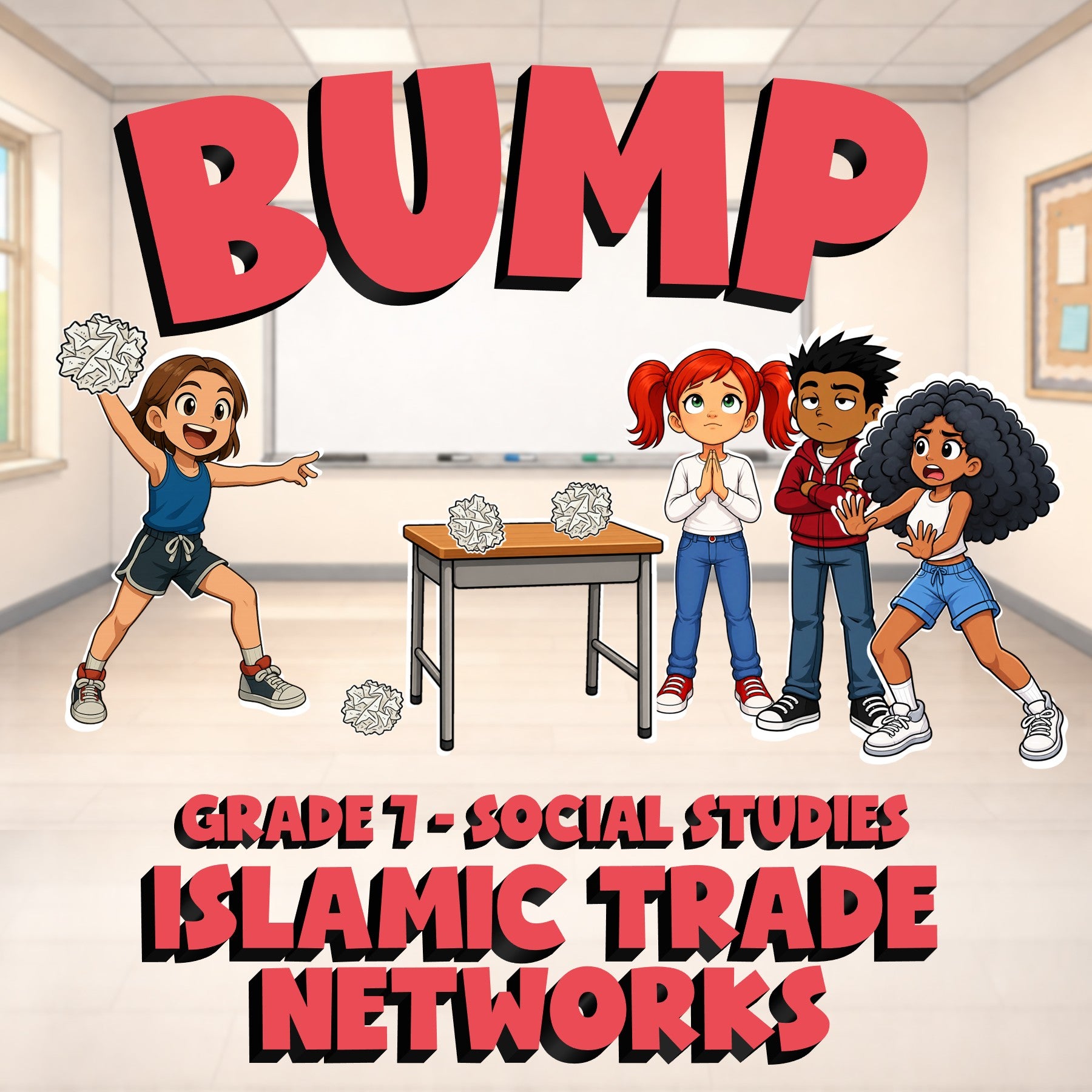 Islamic Trade Networks BUMP Socials Game - No Prep Grade 7 Review Activity