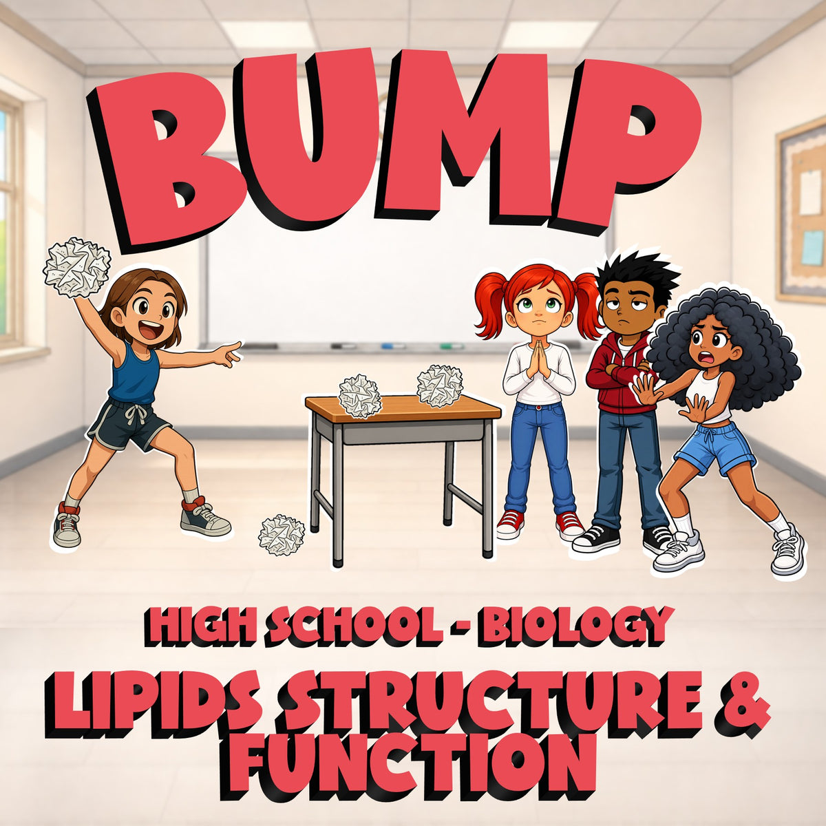 Lipids Structure & Function BUMP Science Game - No Prep Biology Review Activity